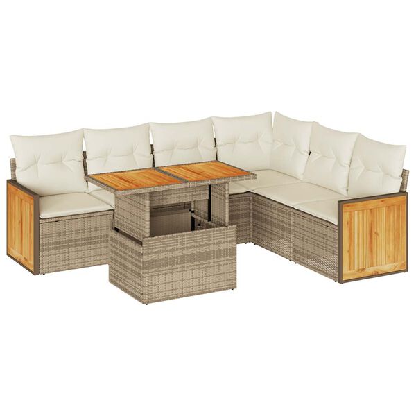 vidaXL Garden Sofa Set Beige
