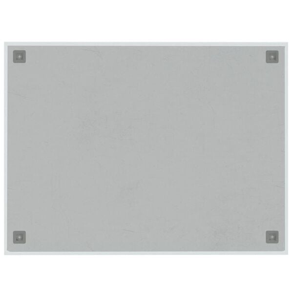 vidaXL Wall-mounted Magnetic Board White 31.5"x23.6" Tempered Glass