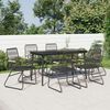 vidaXL Garden Dining Set Black PVC rattan Large Seats Many