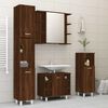 vidaXL Bathroom Furniture Set Brown Oak Engineered Wood, Acrylic Large
