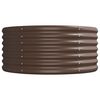 vidaXL Garden Raised Bed Brown Powder-coated steel Large Durable