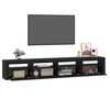 vidaXL TV Cabinet Black Engineered wood Large Lights TV Cabinet