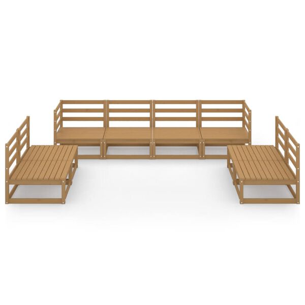 vidaXL Garden Lounge Set Honey brown Solid pine wood Large Modular