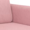 vidaXL Sofa Set Pink Velvet (100% polyester), metal, textilene, plywood