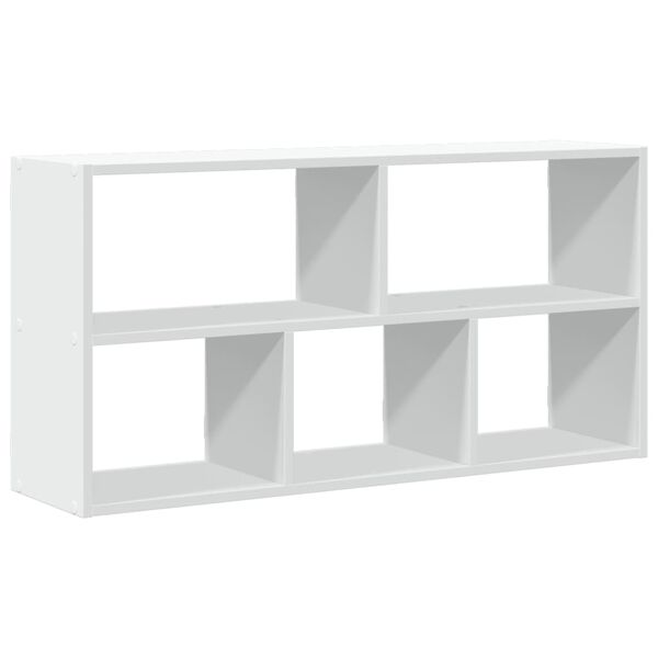 vidaXL Wall Shelf White Engineered wood Medium Wall Shelf Rectangular