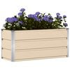 vidaXL Planter Ivory 39.37 x 15.75 x 17.72 in Steel