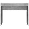 vidaXL Desk Concrete Grey Engineered Wood Small Sleek Desk