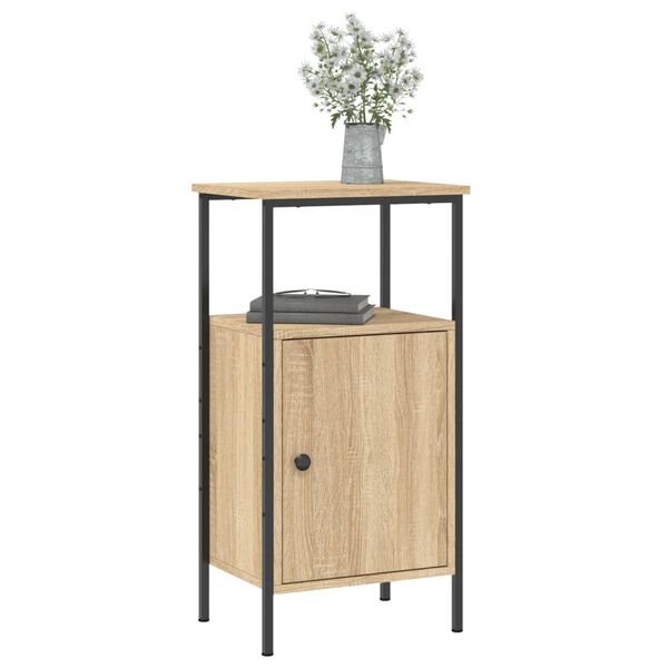 vidaXL Bedside Cabinet Sonoma oak Engineered wood Medium Bedside Cabinet