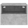 vidaXL TV Wall Cabinet Set of 2 Concrete Grey Engineered Wood Medium