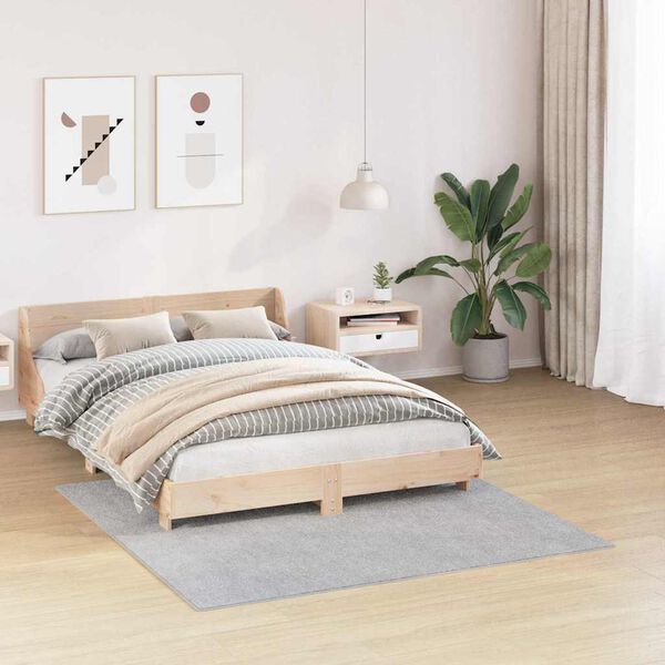 vidaXL Anti-slip Shaggy Rug Gray 63" x 63" PP