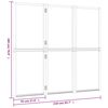 vidaXL 3-Panel Room Divider Cream White 82.7"x70.9"