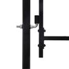 vidaXL Fence Gate Single Door with Spike Top Steel 3.3'x5.7' Black