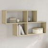 vidaXL Wall Shelf Sonoma Oak Engineered wood Medium Wall Shelf