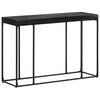 vidaXL Console Table Black Solid Acacia and Mango Wood, Powder-Coated Steel