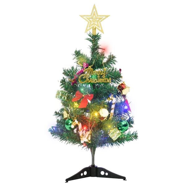 vidaXL Mini Artificial Christmas Tree Green PVC Small