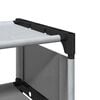 vidaXL Shoe Rack Grey Non-woven fabric and powder-coated steel Tall