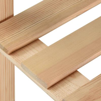 vidaXL 3-Tier Storage Rack 23.6"x11.2"x35.4" Solid Wood Pine