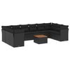 vidaXL Garden Sofa Set Black