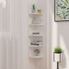 vidaXL Wall Corner Shelf White Engineered wood Medium Wall Corner Shelf