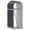 vidaXL Log Holder Anthracite 15.7x17.7x39.4" Galvanised Steel