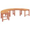 vidaXL Tree Bench 2 pcs Brown 160 x 160 x 45cm Solid Eucalyptus wood