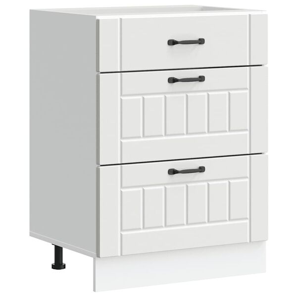 vidaXL Kitchen Base Cabinet White Engineered wood Standard