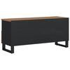 vidaXL TV Cabinet Honey brown, Black Solid mango wood, Engineered wood, Iron