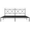 vidaXL Bed Frame Black Powder-Coated Steel Super King Bed Frame