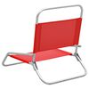 vidaXL Beach Chair Set of 2 Red Oxford Fabric, Steel Medium Foldable
