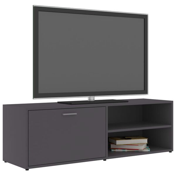 vidaXL TV Cabinet Grey Engineered Wood Medium Stylish Storage Unit