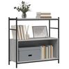 vidaXL Bookshelf Grey Sonoma Engineered Wood and Iron Standard