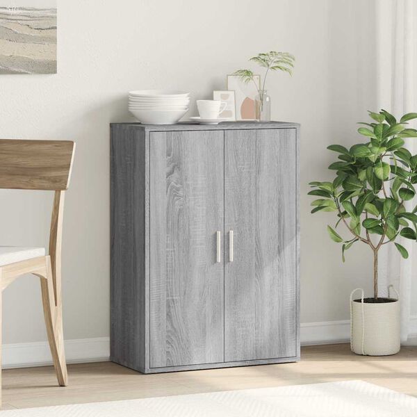vidaXL Sideboard Grey Sonoma Engineered Wood Compact Sideboard