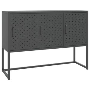 vidaXL Sideboard Charcoal Steel Medium Adjustable Feet Sideboard