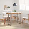 vidaXL Dining Table Natural wood, Silver