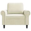 vidaXL Sofa Chair Cream Velvet (100% polyester), metal, textilene Single