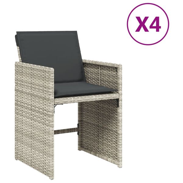 vidaXL Patio Chair Light Gray