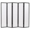 vidaXL Folding 5-Panel Room Divider Japanese Style 78.7"x66.9" Black