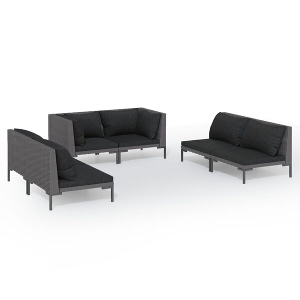 vidaXL Garden Lounge Set Dark grey