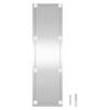 vidaXL Wall Mirror With Led Light Transparent Glass 11.8x39.4 in