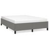 vidaXL Bed Frame Dark Grey Fabric (100% polyester), plywood, engineered wood
