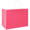 vidaXL Paper Bags 250 pcs with Handles Pink 32x17x25 cm