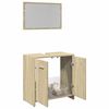 vidaXL Bathroom Furniture Set Sonoma Oak Engineered Wood Medium