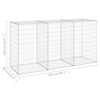 vidaXL Gabion Wall with Covers Galvanized Steel 78.7"x23.6"x39.4"