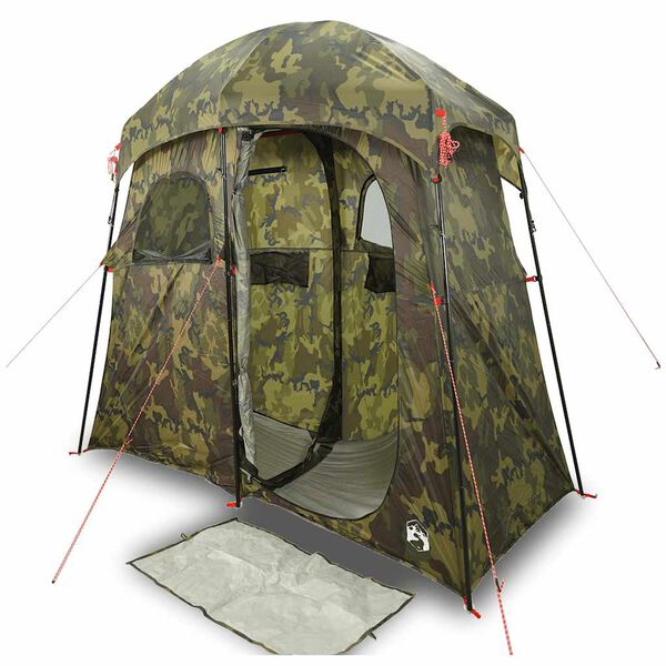vidaXL Shower Tent 2-Person Camouflage Waterproof