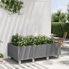 vidaXL Garden Planter with Wheels Light Gray 59.1"x31.5"x21.3" PP