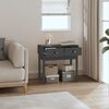 vidaXL Console Table Gray Solid pine wood Medium Console Table
