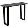 vidaXL Console Table Gray Solid Mindi Wood, Powder-Coated Steel Medium