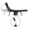 vidaXL Fishing Bed Green Steel Standard Foldable Fishing Bed