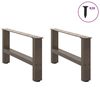 vidaXL Coffee Table Leg Set of 2 Natural Steel Powder-coated steel