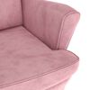 vidaXL Armchair Pink Velvet (100% polyester), plywood Medium Armchair